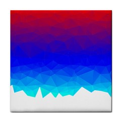 Gradient Red Blue Landfill Face Towel