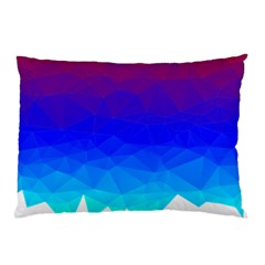 Gradient Red Blue Landfill Pillow Case