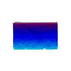 Gradient Red Blue Landfill Cosmetic Bag (Small) 