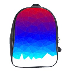 Gradient Red Blue Landfill School Bags(Large) 