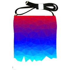 Gradient Red Blue Landfill Shoulder Sling Bags