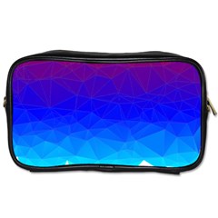 Gradient Red Blue Landfill Toiletries Bags