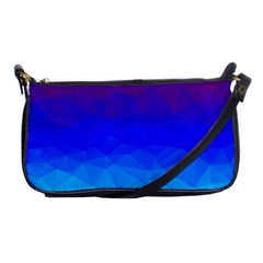 Gradient Red Blue Landfill Shoulder Clutch Bags