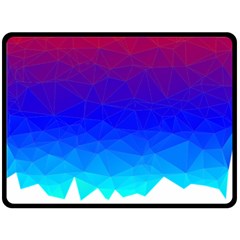 Gradient Red Blue Landfill Fleece Blanket (Large) 