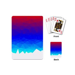 Gradient Red Blue Landfill Playing Cards (Mini) 