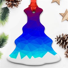 Gradient Red Blue Landfill Ornament (Christmas Tree) 