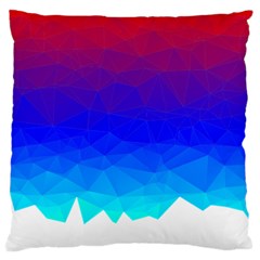 Gradient Red Blue Landfill Standard Flano Cushion Case (One Side)