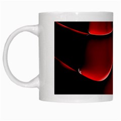 Red Black Fractal Mathematics Abstract White Mugs by Amaryn4rt