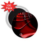 Red Black Fractal Mathematics Abstract 2.25  Magnets (100 pack)  Front