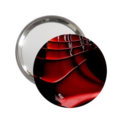 Red Black Fractal Mathematics Abstract 2 25  Handbag Mirrors by Amaryn4rt