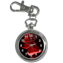 Red Black Fractal Mathematics Abstract Key Chain Watches by Amaryn4rt