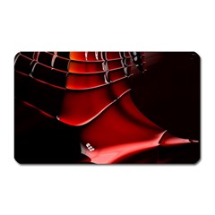 Red Black Fractal Mathematics Abstract Magnet (rectangular) by Amaryn4rt