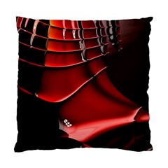 Red Black Fractal Mathematics Abstract Standard Cushion Case (two Sides) by Amaryn4rt