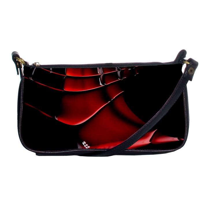 Red Black Fractal Mathematics Abstract Shoulder Clutch Bags