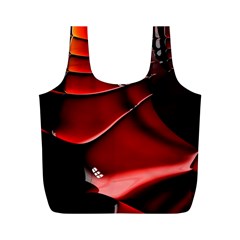 Red Black Fractal Mathematics Abstract Full Print Recycle Bags (m)  by Amaryn4rt