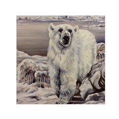 Polar Bear Small Satin Scarf (square) by ArtByThree