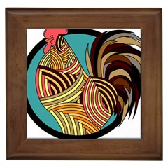 Rooster Poultry Animal Farm Framed Tiles by Amaryn4rt