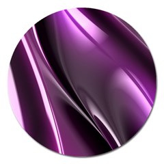 Purple Fractal Mathematics Abstract Magnet 5  (round) by Amaryn4rt