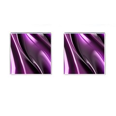 Purple Fractal Mathematics Abstract Cufflinks (square) by Amaryn4rt