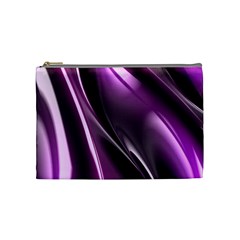 Purple Fractal Mathematics Abstract Cosmetic Bag (medium)  by Amaryn4rt