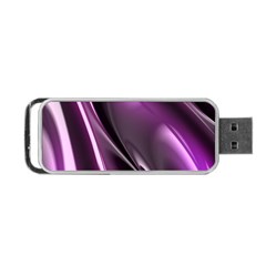 Purple Fractal Mathematics Abstract Portable Usb Flash (two Sides) by Amaryn4rt