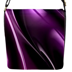 Purple Fractal Mathematics Abstract Flap Messenger Bag (s) by Amaryn4rt