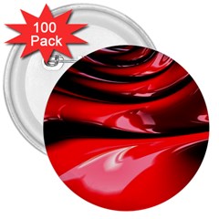 Red Fractal Mathematics Abstract 3  Buttons (100 Pack)  by Amaryn4rt