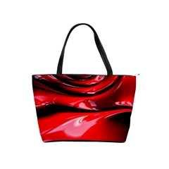 Red Fractal Mathematics Abstract Shoulder Handbags by Amaryn4rt