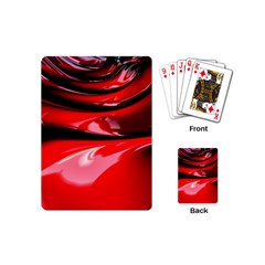 Red Fractal Mathematics Abstract Playing Cards (mini)  by Amaryn4rt