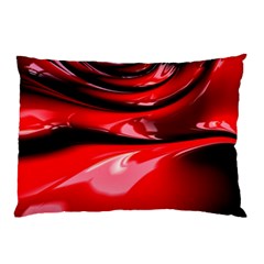 Red Fractal Mathematics Abstract Pillow Case (two Sides) by Amaryn4rt