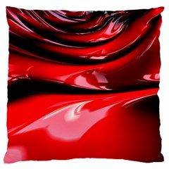 Red Fractal Mathematics Abstract Large Flano Cushion Case (two Sides) by Amaryn4rt