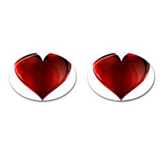 Heart Gradient Abstract Cufflinks (oval) by Amaryn4rt