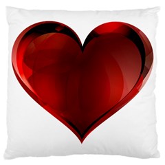 Heart Gradient Abstract Large Cushion Case (one Side) by Amaryn4rt