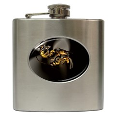 Fractal Mathematics Abstract Hip Flask (6 Oz) by Amaryn4rt