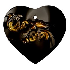 Fractal Mathematics Abstract Heart Ornament (two Sides)