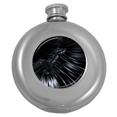 Fractal Mathematics Abstract Round Hip Flask (5 Oz) by Amaryn4rt