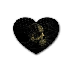 Skull Fantasy Dark Surreal Heart Coaster (4 Pack)  by Amaryn4rt