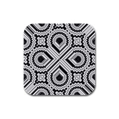 Pattern Tile Seamless Design Rubber Square Coaster (4 Pack) 