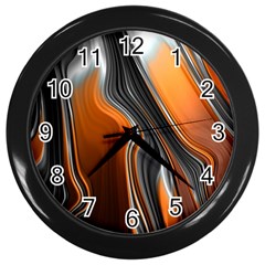 Fractal Structure Mathematic Wall Clocks (black) by Amaryn4rt