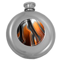 Fractal Structure Mathematic Round Hip Flask (5 Oz) by Amaryn4rt