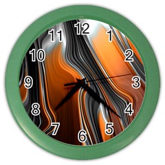 Fractal Structure Mathematic Color Wall Clocks by Amaryn4rt