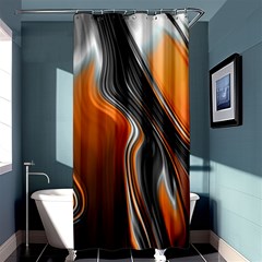 Fractal Structure Mathematic Shower Curtain 36  X 72  (stall)  by Amaryn4rt