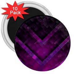 Purple Background Wallpaper Motif Design 3  Magnets (10 Pack)  by Amaryn4rt