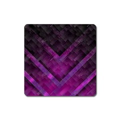 Purple Background Wallpaper Motif Design Square Magnet by Amaryn4rt