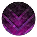 Purple Background Wallpaper Motif Design Magnet 5  (Round) Front