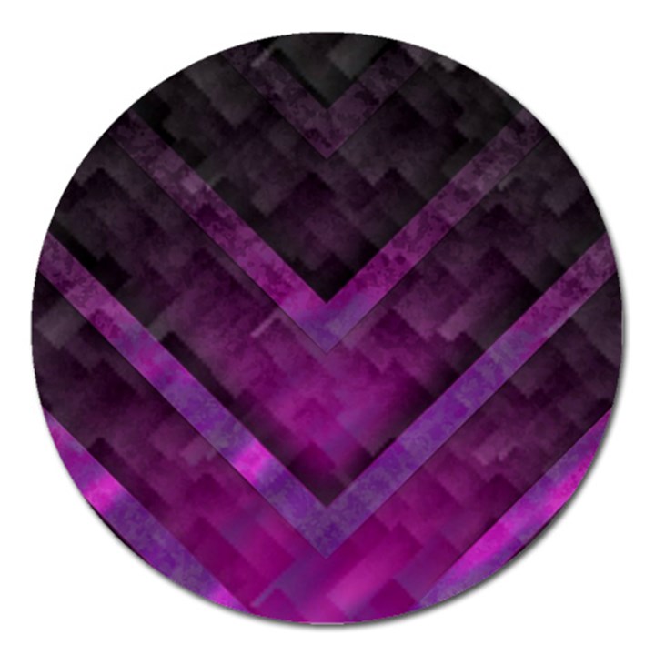 Purple Background Wallpaper Motif Design Magnet 5  (Round)