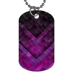 Purple Background Wallpaper Motif Design Dog Tag (One Side) Front