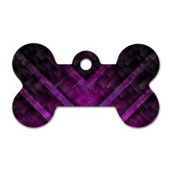 Purple Background Wallpaper Motif Design Dog Tag Bone (one Side)