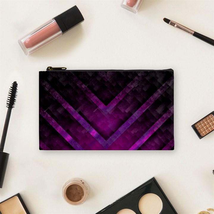 Purple Background Wallpaper Motif Design Cosmetic Bag (Small) 