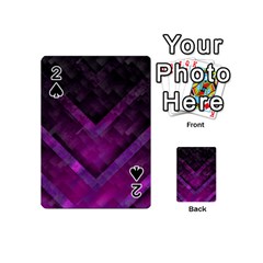 Purple Background Wallpaper Motif Design Playing Cards 54 (mini)  by Amaryn4rt